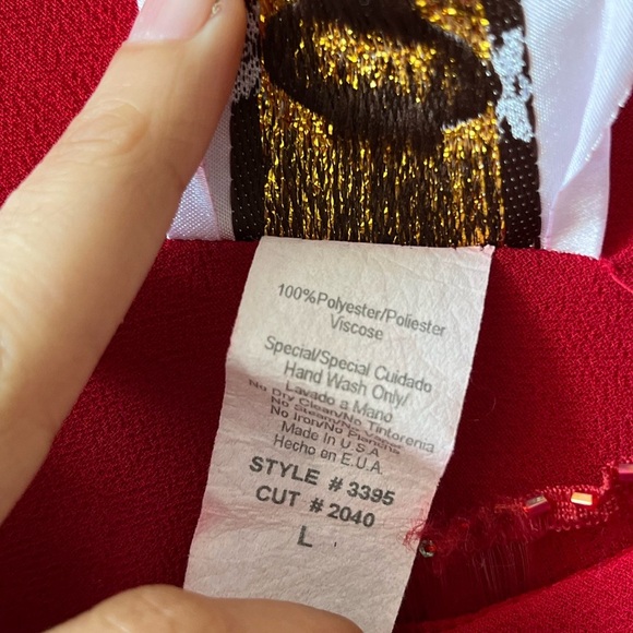 Vintage Dollar Red Formal/Prom Sequin Slit Asymmetrical Dress - Picture 14 of 16